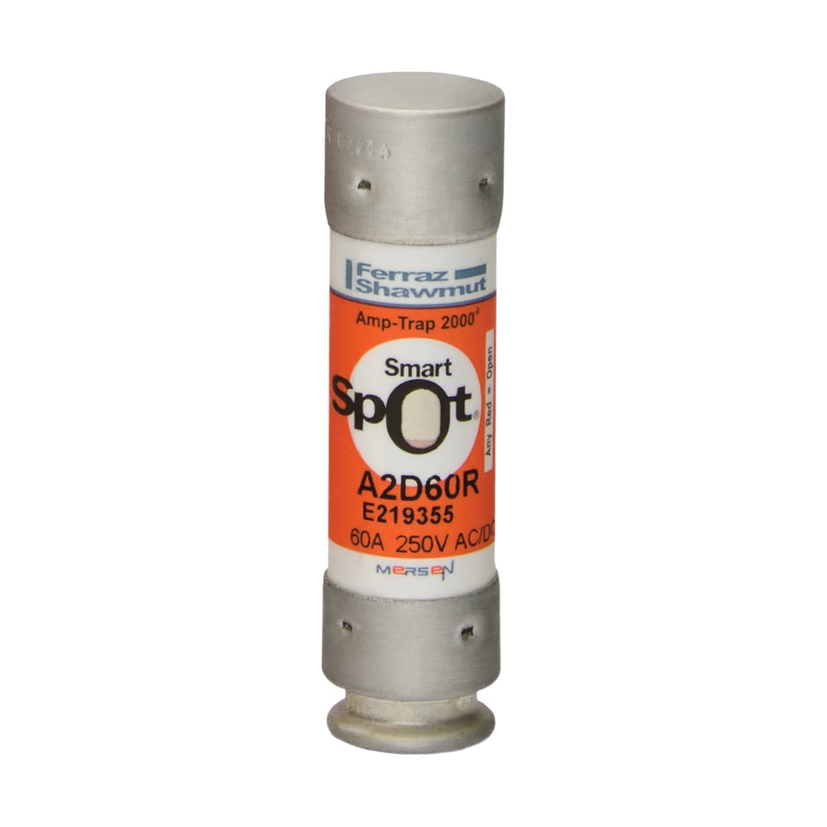 Mersen A2D60R A2D60R Mersen - Fuse A2D-R - Class RK1 - Time-Delay 250VAC 250VDC 60A Ferrule SmartSpot® Amp-Trap 2000® Mersen A2D60R A2D60R Mersen - Fuse A2D-R - Class RK1 - Time-Delay 250VAC 250VDC 60A Ferrule SmartSpot® Amp-Trap 2000®