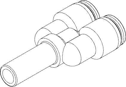 Festo 130633 push-in Y-connector QSY-6H-4 with push-in sleeve. Size: Standard, Nominal size: 2,3 mm, Assembly position: Any, Container size: 10, Design structure: Push/pull principle Festo 130633 push-in Y-connector QSY-6H-4 with push-in sleeve. Size: Standard, Nominal size: 2,3 mm, Assembly position: Any, Container size: 10, Design structure: Push/pull principle