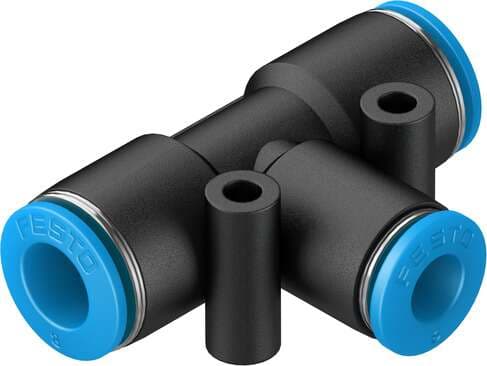 Festo 153135 push-in T-connector QST-8-6 reducing. Size: Standard, Nominal size: 3,5 mm, Assembly position: Any, Container size: 10, Design structure: Push/pull principle Festo 153135 push-in T-connector QST-8-6 reducing. Size: Standard, Nominal size: 3,5 mm, Assembly position: Any, Container size: 10, Design structure: Push/pull principle