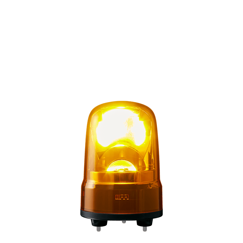 Patlite SKS-M2J-Y 80mm, Rotating Signal Beacon, 100-240V AC, 3-Screw Mount with Cable, Amber Patlite SKS-M2J-Y 80mm, Rotating Signal Beacon, 100-240V AC, 3-Screw Mount with Cable, Amber