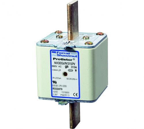 Mersen E322579 E322579 Mersen - Square Body High-Speed Fuse Protistor® NH Size 3 gS 690VAC IEC 700VAC UL 315A With Double indicator Mersen E322579 E322579 Mersen - Square Body High-Speed Fuse Protistor® NH Size 3 gS 690VAC IEC 700VAC UL 315A With Double indicator