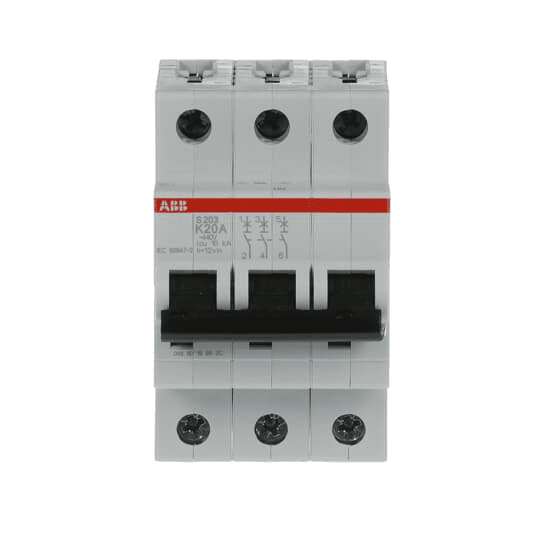 ABB Control S203-K20 S203-K20 ABB Control - S203-K20 Miniature Circuit Breaker - 3P - K - 20 A ABB Control S203-K20 S203-K20 ABB Control - S203-K20 Miniature Circuit Breaker - 3P - K - 20 A