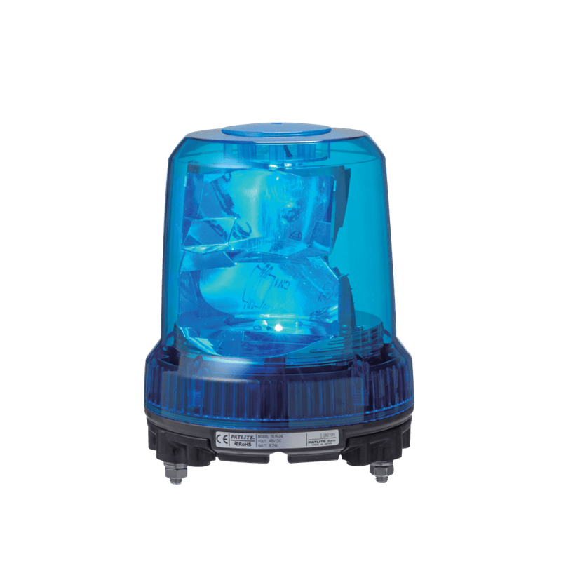Patlite RLR-M2-P-B 162mm Rotating Warning Light with high vibration resistance; 100-240V AC, 120mm base, Blue LED Patlite RLR-M2-P-B 162mm Rotating Warning Light with high vibration resistance; 100-240V AC, 120mm base, Blue LED