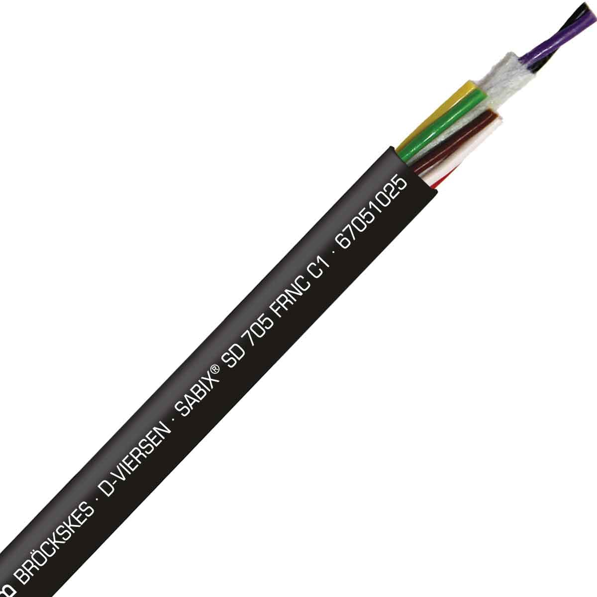 SAB 67051025 SABIX SD 705 FRNC C1 -24 AWG/10c, halogen-free flame retardant continuous flex data cable, CE, RoHS SAB 67051025 SABIX SD 705 FRNC C1 -24 AWG/10c, halogen-free flame retardant continuous flex data cable, CE, RoHS