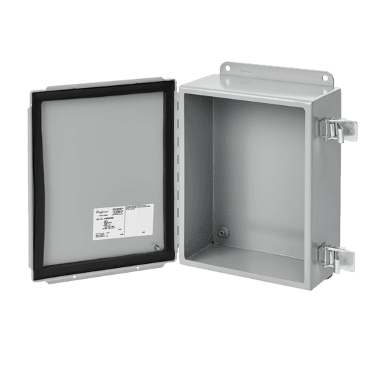 Hoffman A1412CHQR Continuous Hinge, Quick-Release Latch, Type 12, 14.00x12.00x6.00, Gray, Steel Hoffman A1412CHQR Continuous Hinge, Quick-Release Latch, Type 12, 14.00x12.00x6.00, Gray, Steel