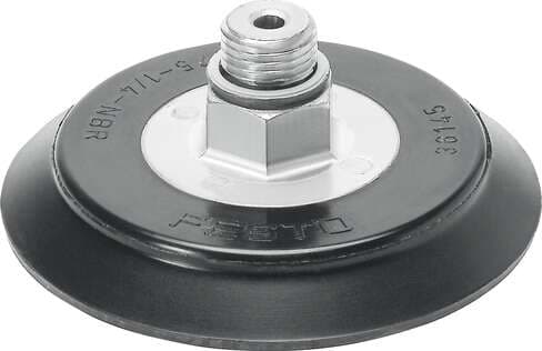 Festo 36145 suction cup VAS-75-1/4-NBR With sealing ring OL. Nominal size: 4 mm, suction cup diameter: 75 mm, Effective suction diameter: 60 mm, Position of connection: on top, Suction cup shape: round flat Festo 36145 suction cup VAS-75-1/4-NBR With sealing ring OL. Nominal size: 4 mm, suction cup diameter: 75 mm, Effective suction diameter: 60 mm, Position of connection: on top, Suction cup shape: round flat