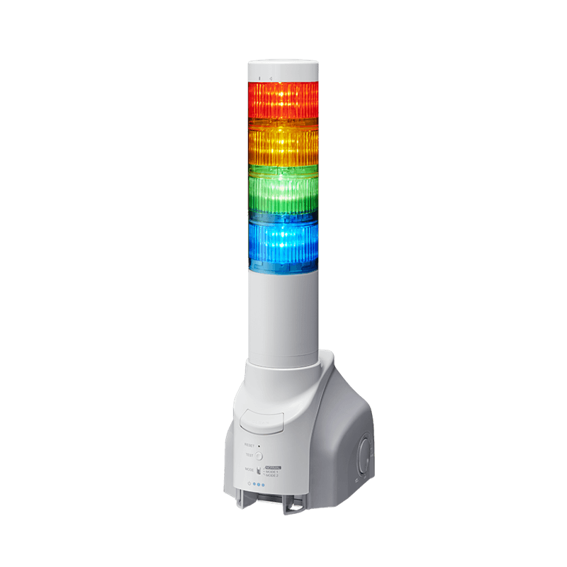 Patlite NHL-4FV2-RYGB Network Monitor Signal Tower with Cloud Compatibility and MP3 Alerts, 60mm, 24V DC, Continuous and Flashing Pattern, Clear Lens LED Patlite NHL-4FV2-RYGB Network Monitor Signal Tower with Cloud Compatibility and MP3 Alerts, 60mm, 24V DC, Continuous and Flashing Pattern, Clear Lens LED