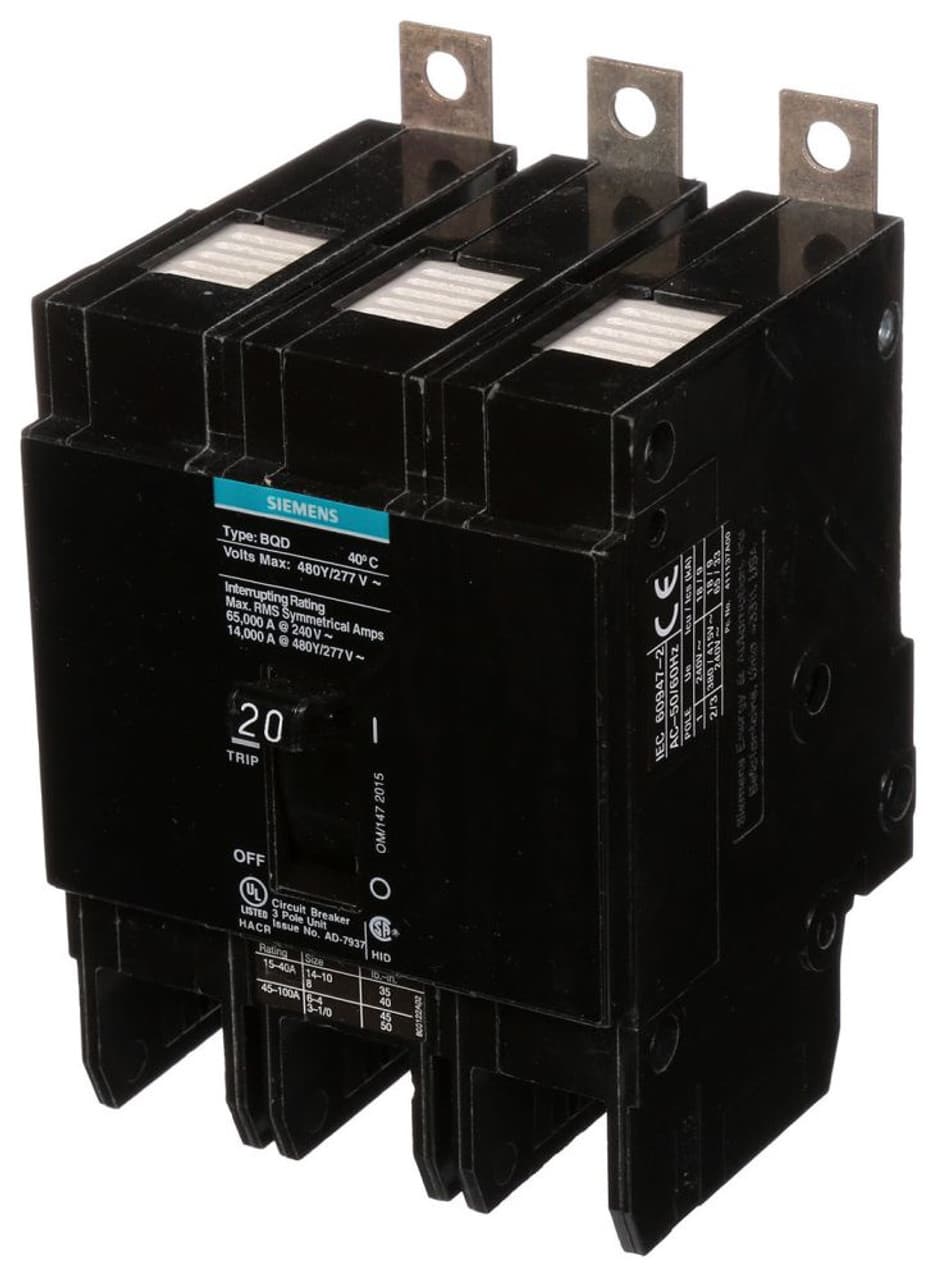 Siemens BQD320 Siemens BQD320 Miniature Circuit Breakers (MCBs) 3P 20A Siemens BQD320 Siemens BQD320 Miniature Circuit Breakers (MCBs) 3P 20A