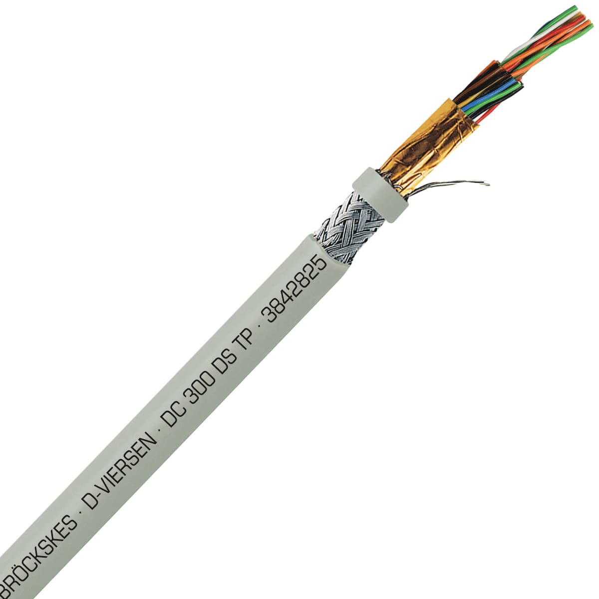 SAB 3842825 DC 300 DS TP- 28 AWG/25pr, multi-paired double shielded PVC signal and control cable, AWM SAB 3842825 DC 300 DS TP- 28 AWG/25pr, multi-paired double shielded PVC signal and control cable, AWM