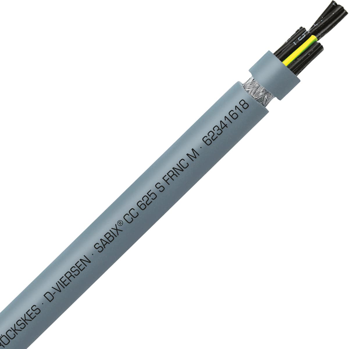 SAB 62341618 SABIX CC 625 S FRNC M - 16 AWG/18c, shielded halogen-free flame retardant flexible control cable, UL, CSA, CE, RoHS SAB 62341618 SABIX CC 625 S FRNC M - 16 AWG/18c, shielded halogen-free flame retardant flexible control cable, UL, CSA, CE, RoHS