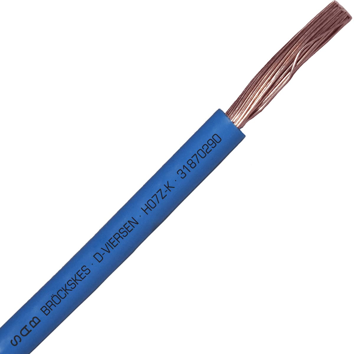 SAB 31870290 H07Z-K (CE) - 4 AWG halogen-free hook-up wire, Blue SAB 31870290 H07Z-K (CE) - 4 AWG halogen-free hook-up wire, Blue