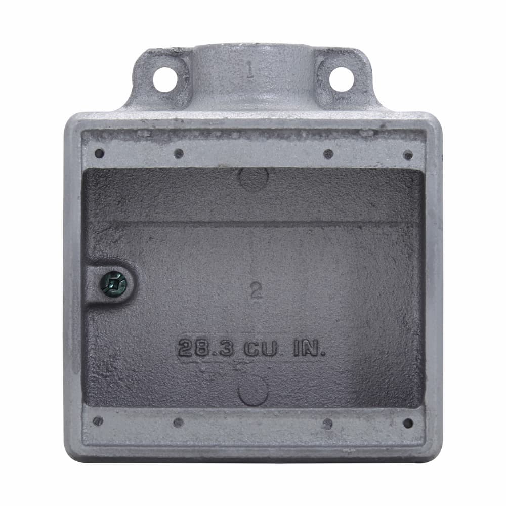 Eaton FD12 Eaton Crouse-Hinds series Condulet FD device box, Deep, Feraloy iron alloy, Two-gang, 1/2" Eaton FD12 Eaton Crouse-Hinds series Condulet FD device box, Deep, Feraloy iron alloy, Two-gang, 1/2"