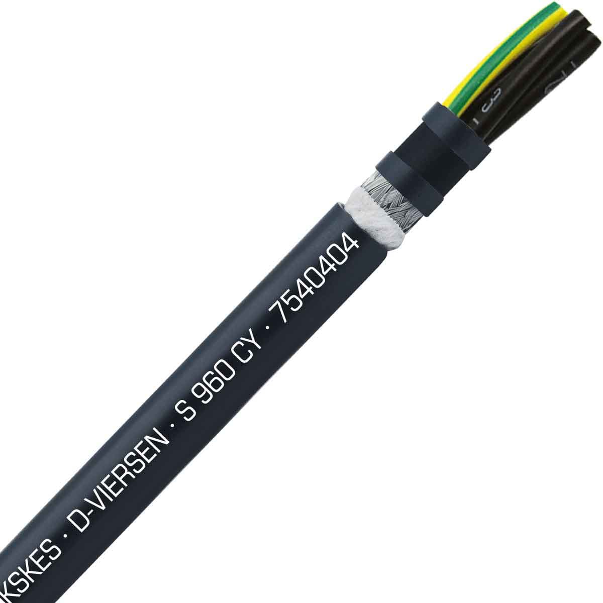 SAB 7540404 S 960 CY - 4 AWG/4c, shielded oil resistant continuous flex PVC control cable, UL, CSA, CE,RoHS SAB 7540404 S 960 CY - 4 AWG/4c, shielded oil resistant continuous flex PVC control cable, UL, CSA, CE,RoHS