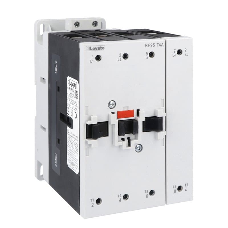 Lovato Electric BF95T4A230 BF95T4A230 Lovato - Four-pole contactor, IEC operating current Ith (AC1) = 140A, AC coil 50/60Hz, 230VAC Lovato Electric BF95T4A230 BF95T4A230 Lovato - Four-pole contactor, IEC operating current Ith (AC1) = 140A, AC coil 50/60Hz, 230VAC