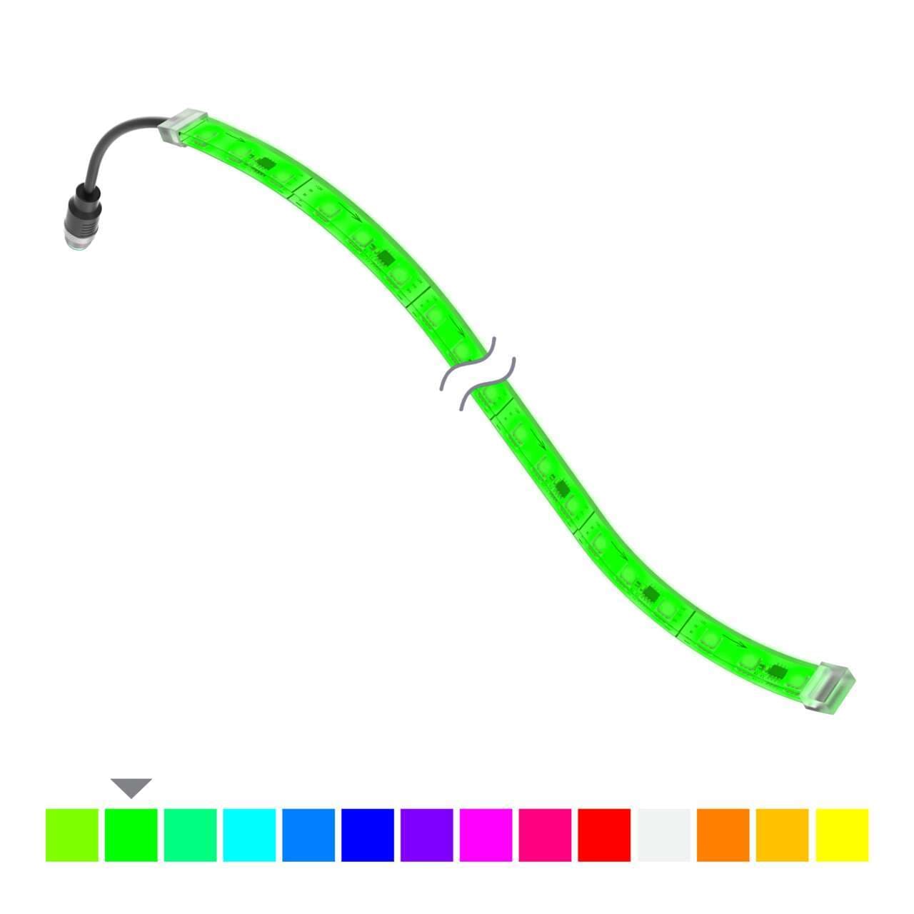 Banner WLF12PXRGB1200SQP WLF12 Pro Flexible Strip: 1200 mm; 12 V dc or 12-30 V dc when using LC25 LED Controller; IP66, IP67, IP69K; RGB; Clear; Non-Cascadable; 150 mm (6 in) 4-pin M12 PVC Pigtail QD Banner WLF12PXRGB1200SQP WLF12 Pro Flexible Strip: 1200 mm; 12 V dc or 12-30 V dc when using LC25 LED Controller; IP66, IP67, IP69K; RGB; Clear; Non-Cascadable; 150 mm (6 in) 4-pin M12 PVC Pigtail QD