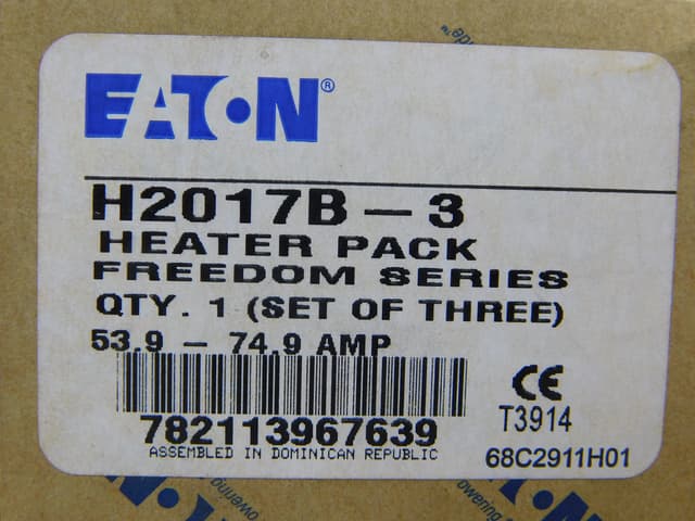 H2017B-3 Part Image. Manufactured by Eaton.