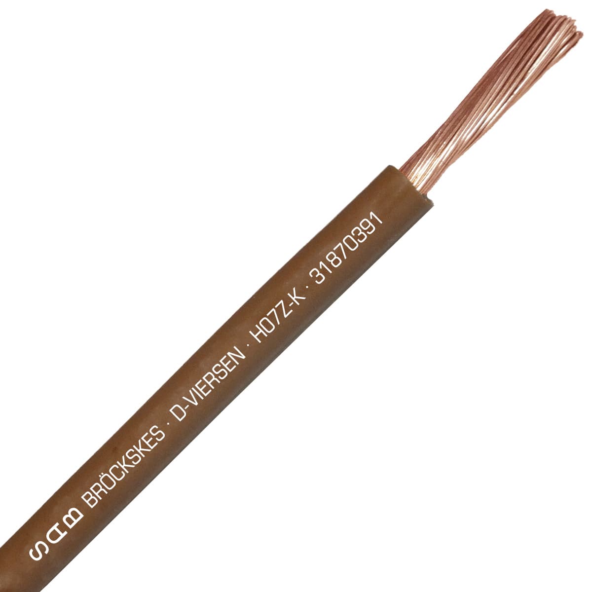 SAB 31870391 H07Z-K (CE) - 2 AWG halogen-free hook-up wire, Brown SAB 31870391 H07Z-K (CE) - 2 AWG halogen-free hook-up wire, Brown