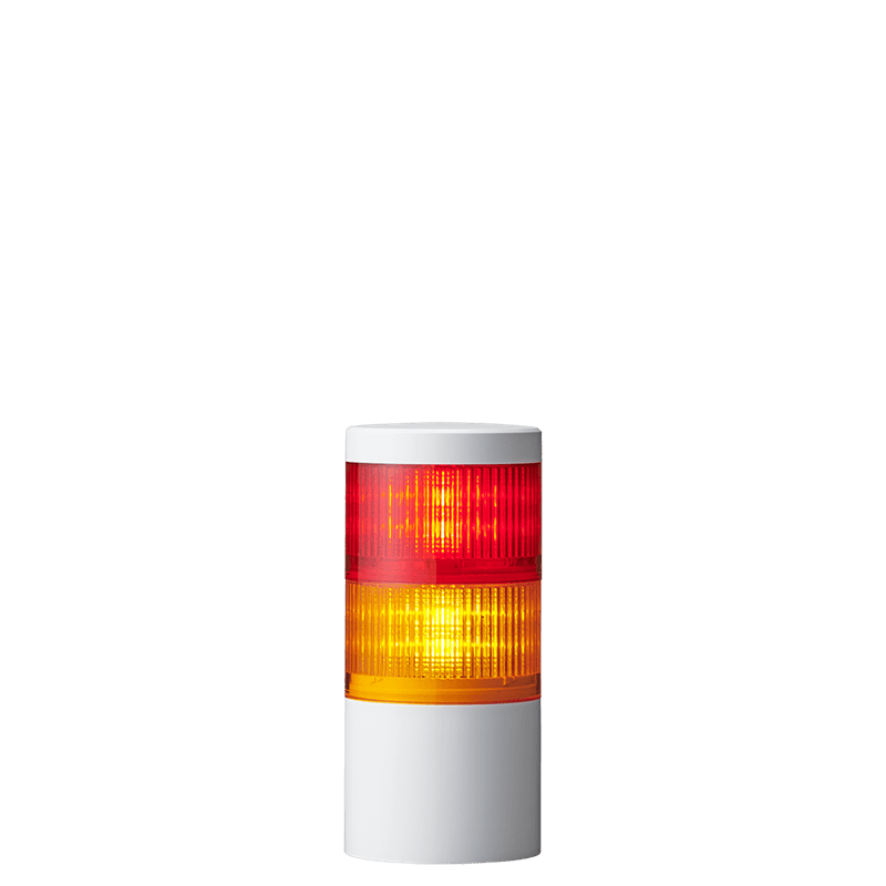 Patlite LR10-2M2WJNW-RY AC Type 2-tier Red Amber LED, 100mm Washdown Safe Signal Tower for Direct Mount with Cable Patlite LR10-2M2WJNW-RY AC Type 2-tier Red Amber LED, 100mm Washdown Safe Signal Tower for Direct Mount with Cable