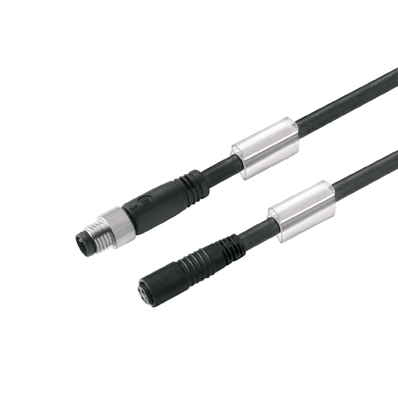 Weidmuller 1948680300 Sensor/actuator line, Connecting line, M8 / M8, Number of poles : 4, 3 m, pin, straight - socket, straight, Shielded: No, LED: No, Sheath material: PVC, Halogen: Yes Weidmuller 1948680300 Sensor/actuator line, Connecting line, M8 / M8, Number of poles : 4, 3 m, pin, straight - socket, straight, Shielded: No, LED: No, Sheath material: PVC, Halogen: Yes