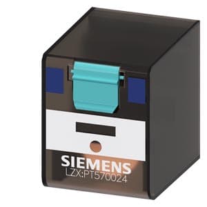 Siemens LZX:PT570024 Plug-in relay, 4 changeover contacts 24 V DC, 6 A, Width 22.5 mm for LZS sockets Siemens LZX:PT570024 Plug-in relay, 4 changeover contacts 24 V DC, 6 A, Width 22.5 mm for LZS sockets