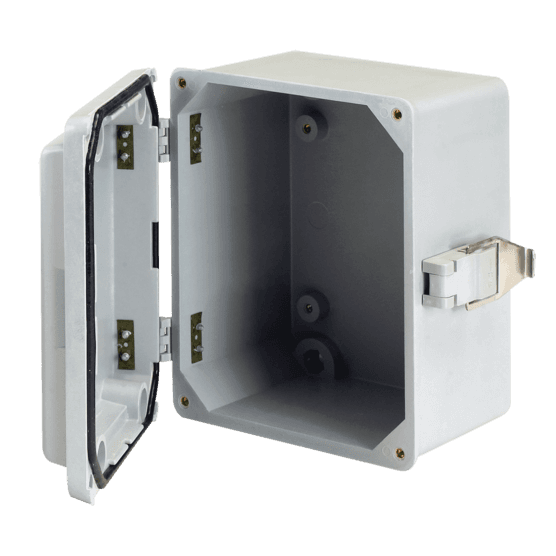 Hoffman A16128JFGQRR Hinge Cover with Quick-Release Latch, Type 4X, 15.5x12.0x8.3, Fiberglass Hoffman A16128JFGQRR Hinge Cover with Quick-Release Latch, Type 4X, 15.5x12.0x8.3, Fiberglass