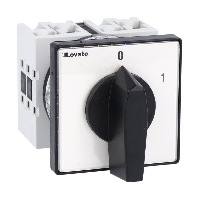 Lovato Electric GX3291U GX3291U Lovato - Rotary cam switch GX series, ON-OFF switch 2 poles 32A, for front mounting with black handle, front plate 65X65mm Lovato Electric GX3291U GX3291U Lovato - Rotary cam switch GX series, ON-OFF switch 2 poles 32A, for front mounting with black handle, front plate 65X65mm