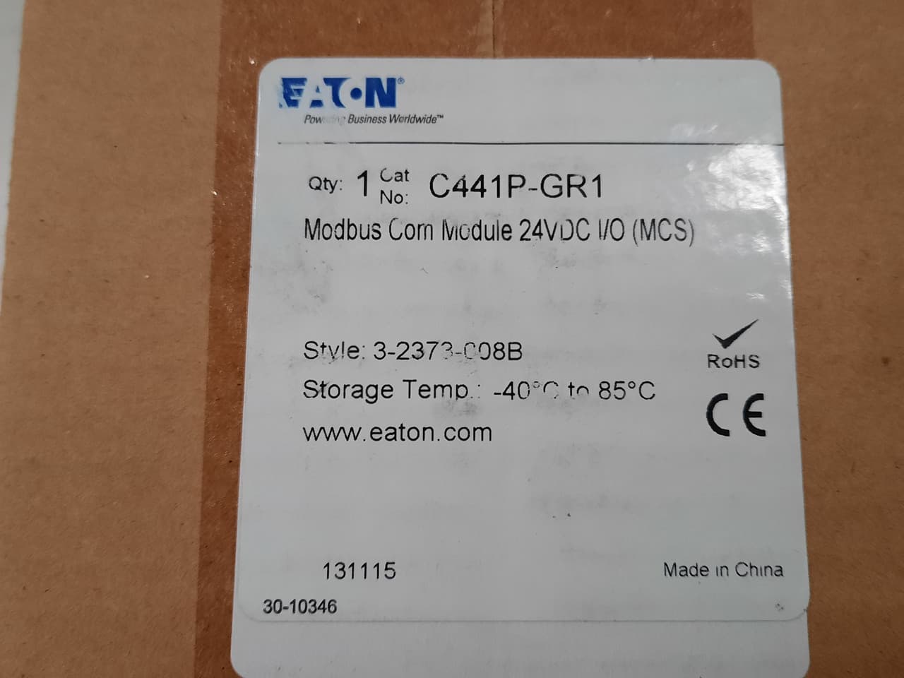 Eaton C441P-GR1 Eaton C441P-GR1 Programmable Logic Controllers (PLCs) Modbus Communication Module 24V Eaton C441P-GR1 Eaton C441P-GR1 Programmable Logic Controllers (PLCs) Modbus Communication Module 24V