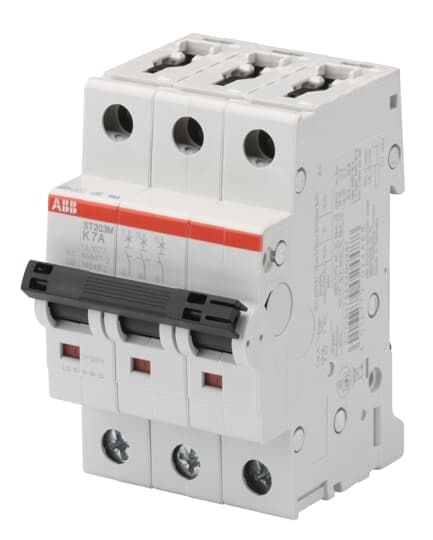 ABB Control ST203M-K1.6NA Supplementary Curcuit Protector, 3 pole, 1.6 Amp, 277 VAC, K Curve, UL 1077, w/Neutral ABB Control ST203M-K1.6NA Supplementary Curcuit Protector, 3 pole, 1.6 Amp, 277 VAC, K Curve, UL 1077, w/Neutral