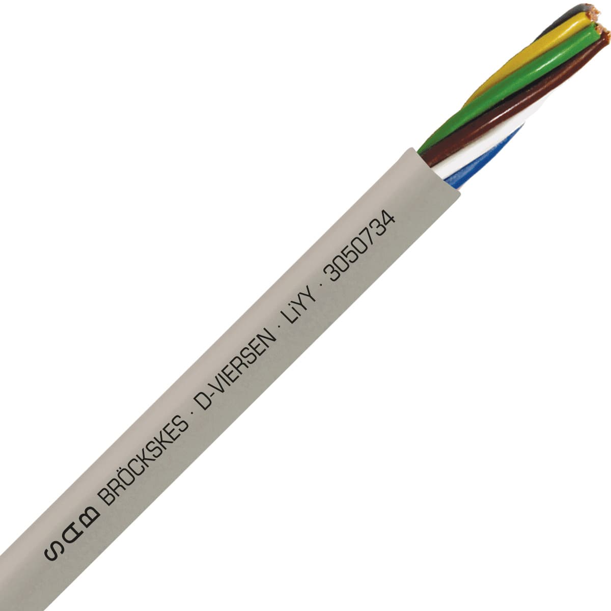 SAB 3050734 LiYY - 22 AWG/7c, multi-conductor signal and control PVC cable with DIN color code SAB 3050734 LiYY - 22 AWG/7c, multi-conductor signal and control PVC cable with DIN color code