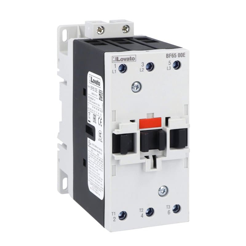 Lovato Electric BF6500E024 BF6500E024 Lovato - Three-pole contactor, IEC operating current Ie (AC3) = 65A, AC/DC coil, 20...48VAC/DC Lovato Electric BF6500E024 BF6500E024 Lovato - Three-pole contactor, IEC operating current Ie (AC3) = 65A, AC/DC coil, 20...48VAC/DC