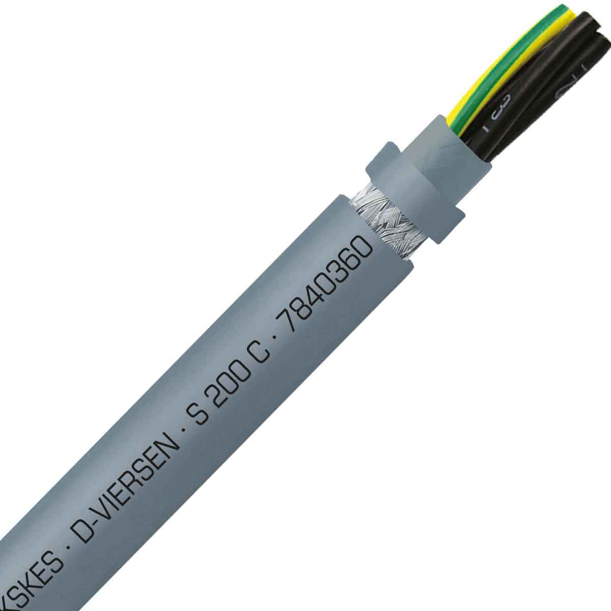 SAB 7840360 S 200 C - 10 AWG/3c, shielded halogen free continuous flex oil resistant control cable, CE, RoHS SAB 7840360 S 200 C - 10 AWG/3c, shielded halogen free continuous flex oil resistant control cable, CE, RoHS