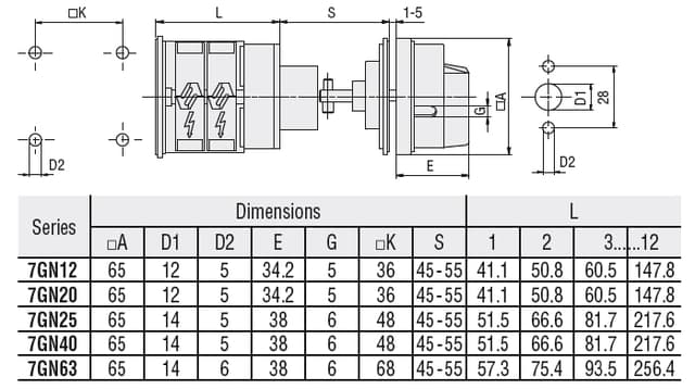 7GN4008O98 Part Image. Manufactured by Lovato Electric.