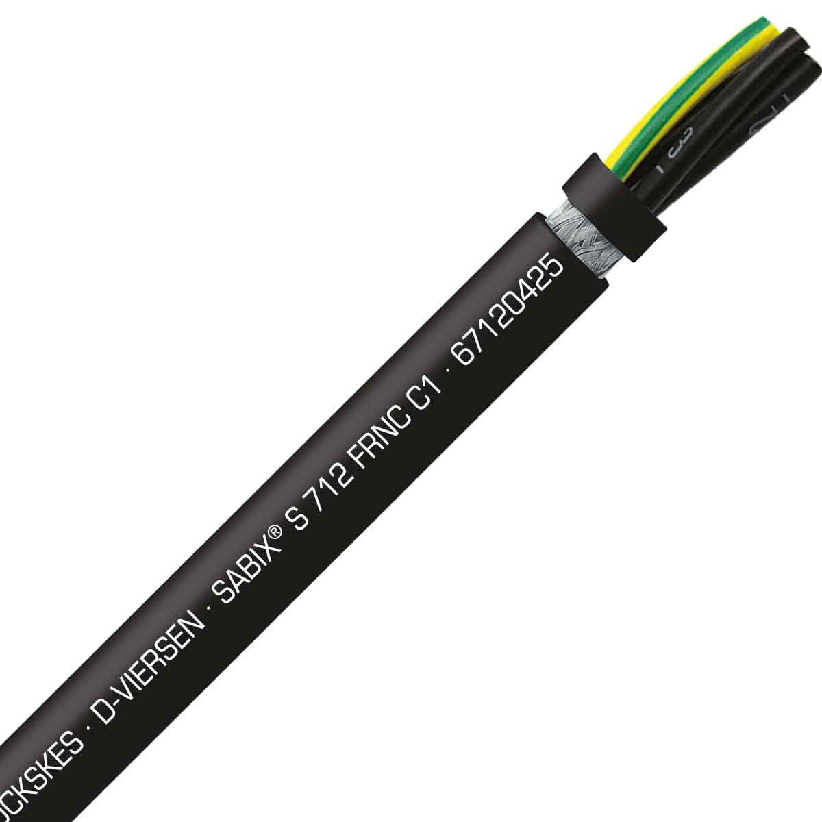 SAB 67120425 SABIX S 712 C FRNC C1 - 14 AWG/4c, shielded halogen-free flame retardant continuous flex control cable, CE, RoHS SAB 67120425 SABIX S 712 C FRNC C1 - 14 AWG/4c, shielded halogen-free flame retardant continuous flex control cable, CE, RoHS