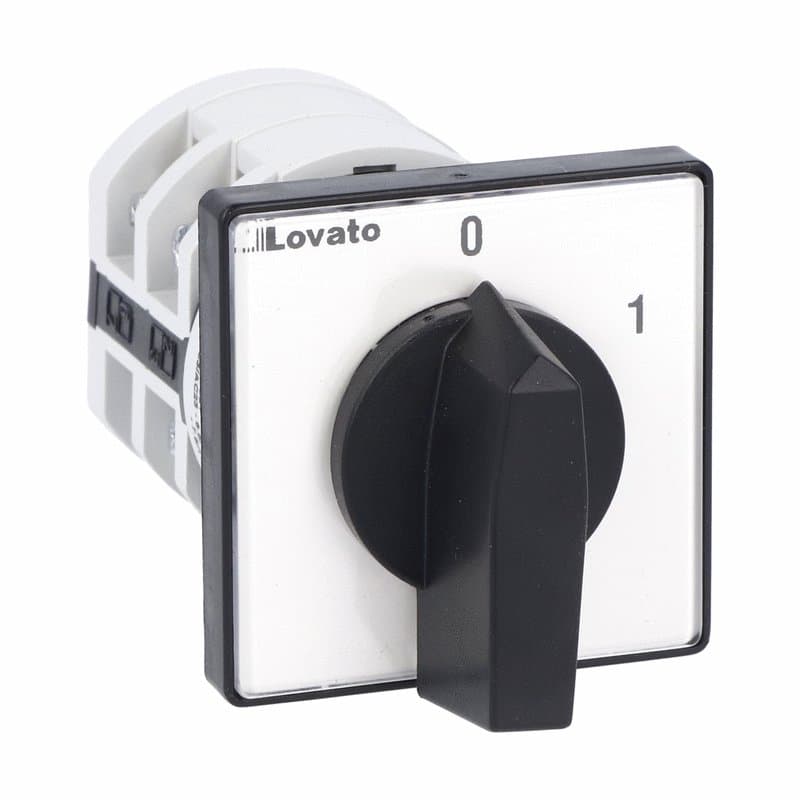 Lovato Electric 7GN2592U 7GN2592U Lovato - Rotary cam switch 7GN series, ON-OFF switch 4 poles 25A, for front mounting with black handle, front plate 48X48mm Lovato Electric 7GN2592U 7GN2592U Lovato - Rotary cam switch 7GN series, ON-OFF switch 4 poles 25A, for front mounting with black handle, front plate 48X48mm