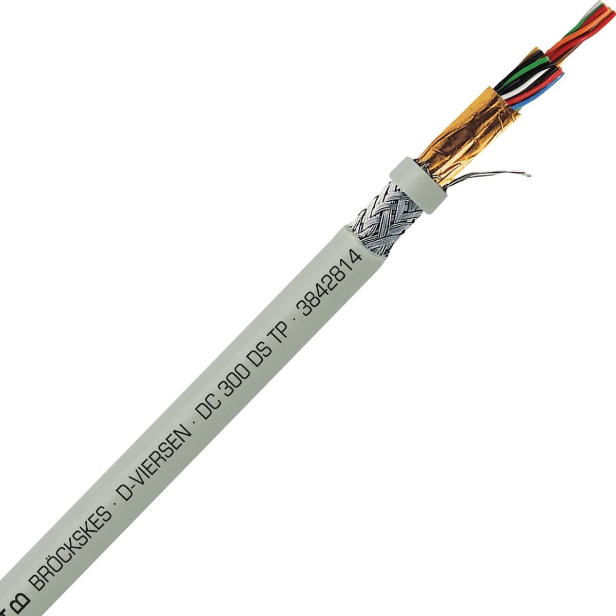 SAB 3842814 DC 300 DS TP- 28 AWG/14pr, multi-paired double shielded PVC signal and control cable, AWM SAB 3842814 DC 300 DS TP- 28 AWG/14pr, multi-paired double shielded PVC signal and control cable, AWM