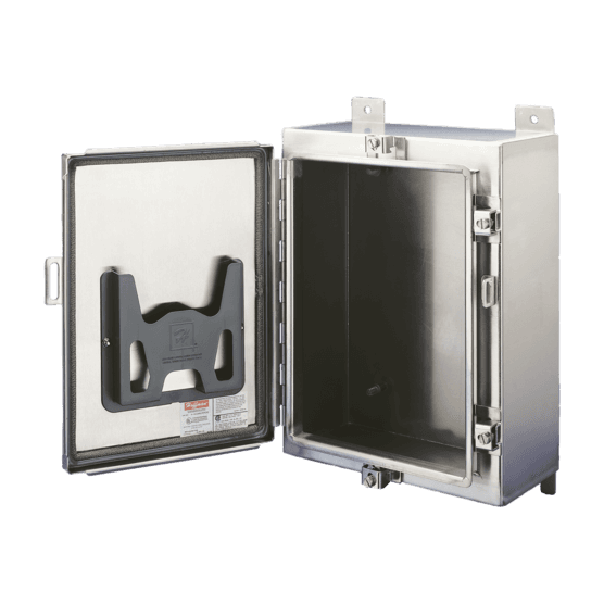 Hoffman A161206LPEMCSS Wallmount, Hinged with Clamps, EMC, Type 4X, 16x12x6, SS 304 Hoffman A161206LPEMCSS Wallmount, Hinged with Clamps, EMC, Type 4X, 16x12x6, SS 304