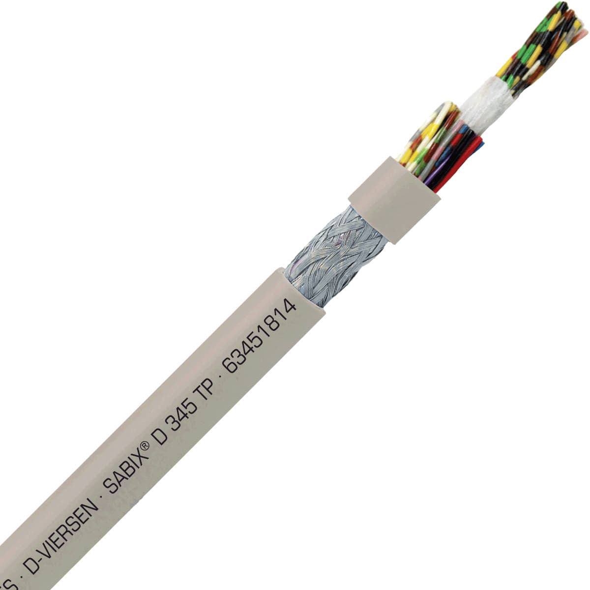 SAB 63451814 SABIX D 345 FRNC TP - 26 AWG/18pr, halogen-free flame retardant paired data cable, CE, RoHS SAB 63451814 SABIX D 345 FRNC TP - 26 AWG/18pr, halogen-free flame retardant paired data cable, CE, RoHS