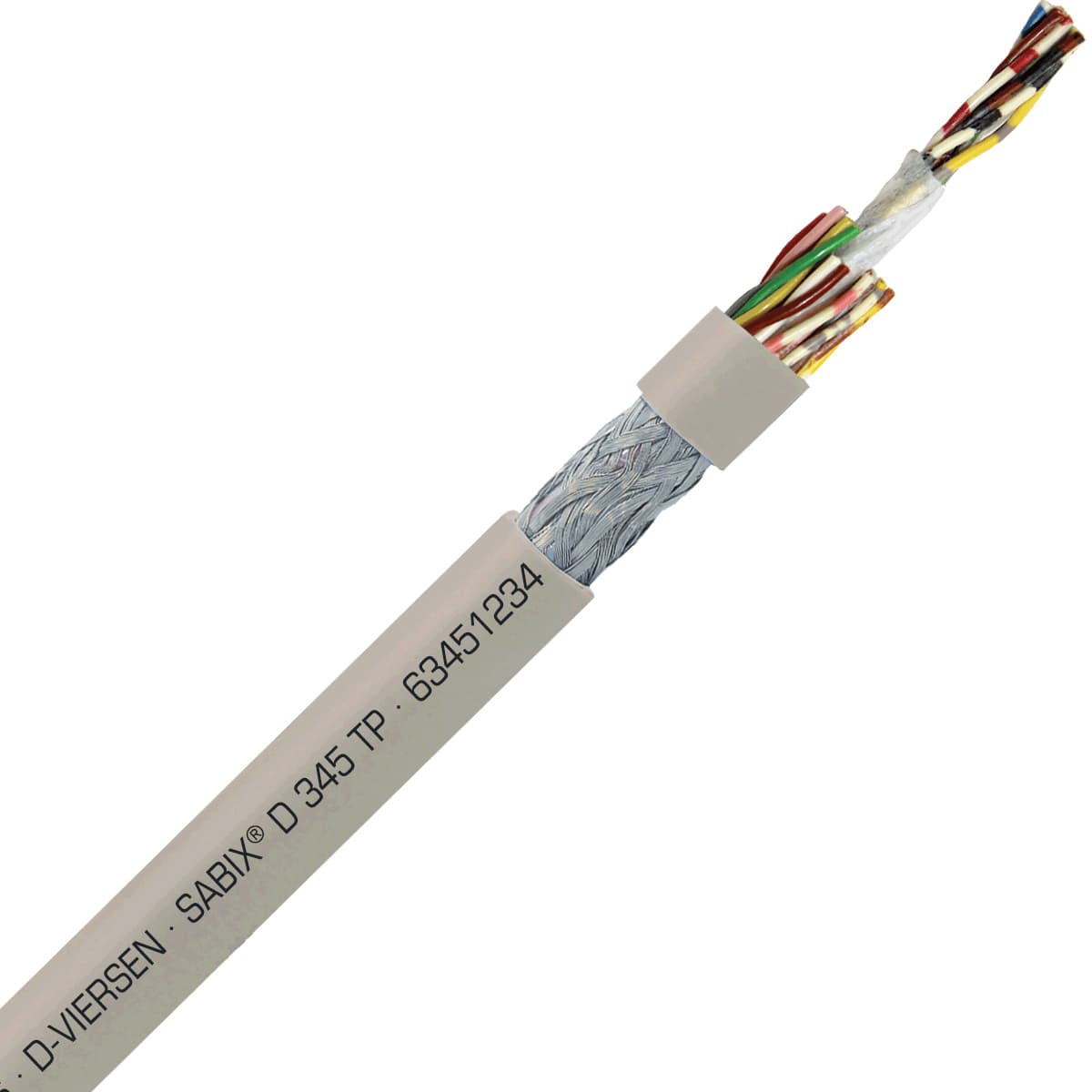 SAB 63451234 SABIX D 345 FRNC TP - 22 AWG/12pr, halogen-free flame retardant paired data cable, CE, RoHS SAB 63451234 SABIX D 345 FRNC TP - 22 AWG/12pr, halogen-free flame retardant paired data cable, CE, RoHS