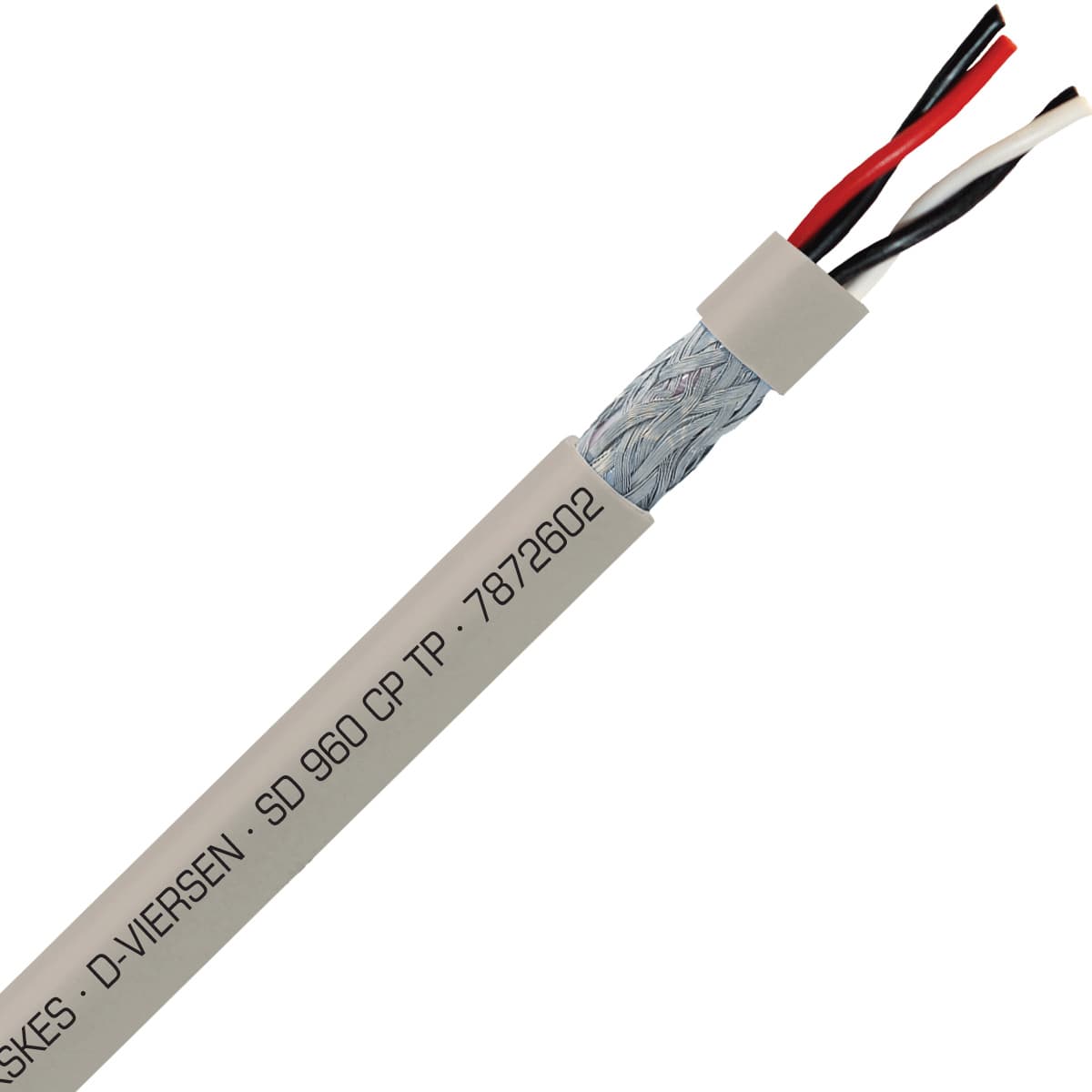 SAB 7872602 SD 960 CP TP - 26 AWG/2pr, shielded oil resistant continuous flex paired data cable, UL, CSA, CE, RoHS SAB 7872602 SD 960 CP TP - 26 AWG/2pr, shielded oil resistant continuous flex paired data cable, UL, CSA, CE, RoHS