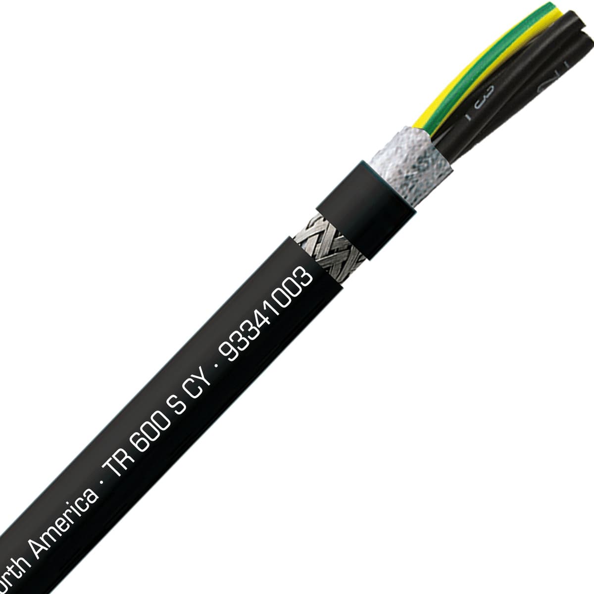 SAB 93341003 TR 600 S CY - 10 AWG/3c, shielded oil resistant flexible exposed run tray cable,UL, CSA, WTTC, CE RoHS SAB 93341003 TR 600 S CY - 10 AWG/3c, shielded oil resistant flexible exposed run tray cable,UL, CSA, WTTC, CE RoHS