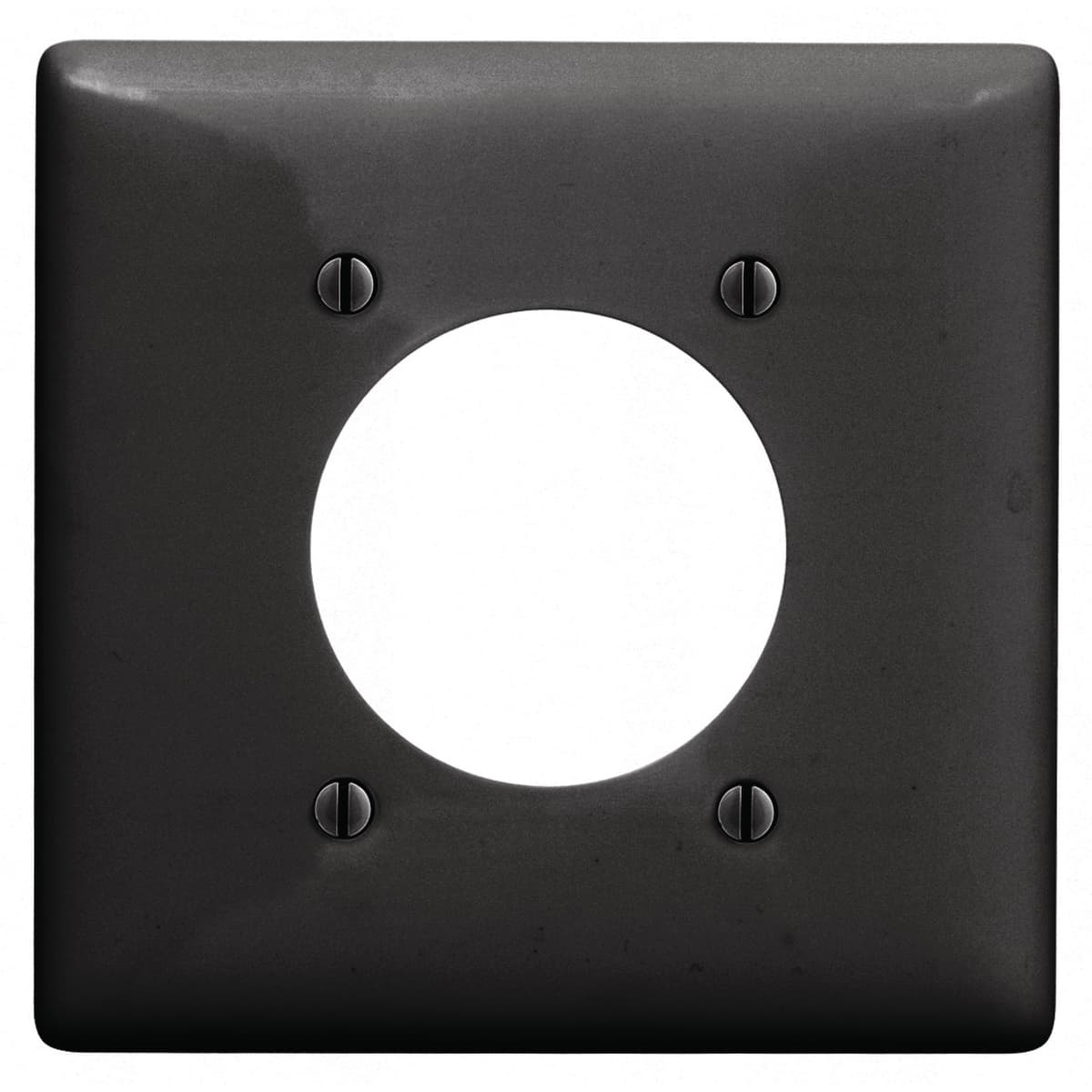 Hubbell NP703BK Wallplates and Box Covers, Wallplate, Nylon, 2-Gang, 1) 2.15" Opening, Black.  ; Reinforcement ribs for extra strength ; High-impact, self-extinguishing nylon material ; Captive screw feature holds mounting screw in place ; 1-Single 2.16 in. (54.9) Diamet Hubbell NP703BK Wallplates and Box Covers, Wallplate, Nylon, 2-Gang, 1) 2.15" Opening, Black.  ; Reinforcement ribs for extra strength ; High-impact, self-extinguishing nylon material ; Captive screw feature holds mounting screw in place ; 1-Single 2.16 in. (54.9) Diamet