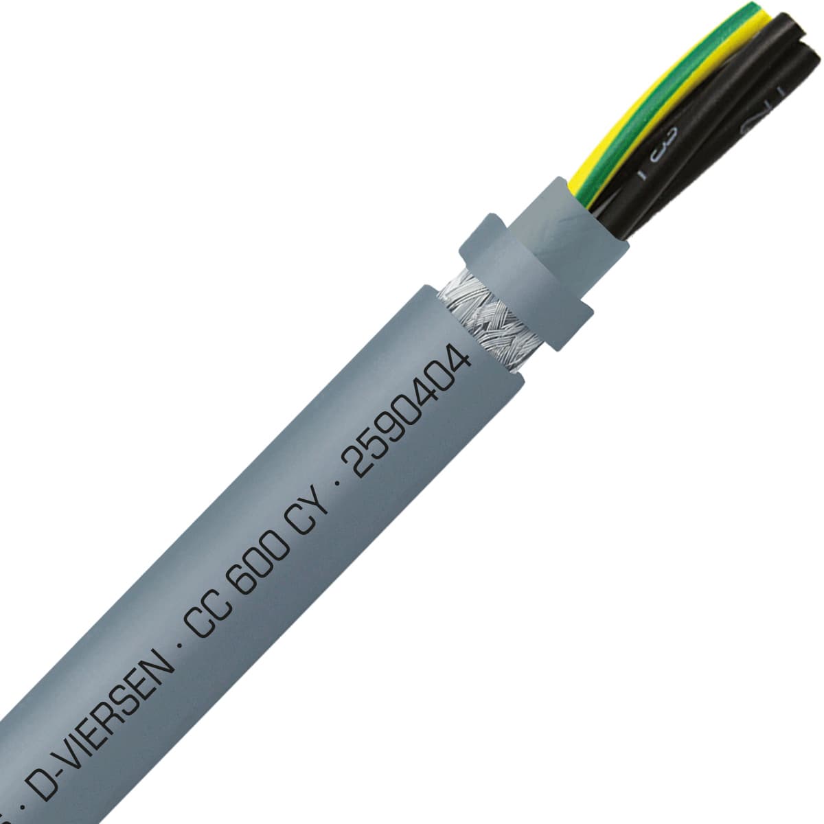 SAB 2590404 CC 600 CY - 4 AWG/4c, shielded oil resistant PVC flexible control cable, 600V, UL, CSA, VDE, CE, RoHS SAB 2590404 CC 600 CY - 4 AWG/4c, shielded oil resistant PVC flexible control cable, 600V, UL, CSA, VDE, CE, RoHS