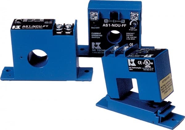 NK Technologies AS1-NOU-FF AC Current Switch, Solid Core, Adjustable Setpoint, 1-150 Amps, Front Terminals, SmartLED, N.O., 0.15 A @ 240 VAC/VDC NK Technologies AS1-NOU-FF AC Current Switch, Solid Core, Adjustable Setpoint, 1-150 Amps, Front Terminals, SmartLED, N.O., 0.15 A @ 240 VAC/VDC