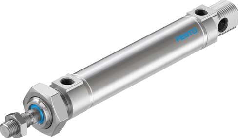 Festo 19247 standards-based cylinder DSNU-25-80-PPV-A Based on DIN ISO 6432, for proximity sensing. Various mounting options, with or without additional mounting components. With adjustable end-position cushioning. Stroke: 80 mm, Piston diameter: 25 mm, Piston rod th Festo 19247 standards-based cylinder DSNU-25-80-PPV-A Based on DIN ISO 6432, for proximity sensing. Various mounting options, with or without additional mounting components. With adjustable end-position cushioning. Stroke: 80 mm, Piston diameter: 25 mm, Piston rod th