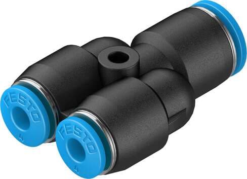 Festo 130812 push-in Y-connector QSY-6-4-100 reducing. Size: Standard, Nominal size: 2,3 mm, Assembly position: Any, Container size: 100, Design structure: Push/pull principle Festo 130812 push-in Y-connector QSY-6-4-100 reducing. Size: Standard, Nominal size: 2,3 mm, Assembly position: Any, Container size: 100, Design structure: Push/pull principle