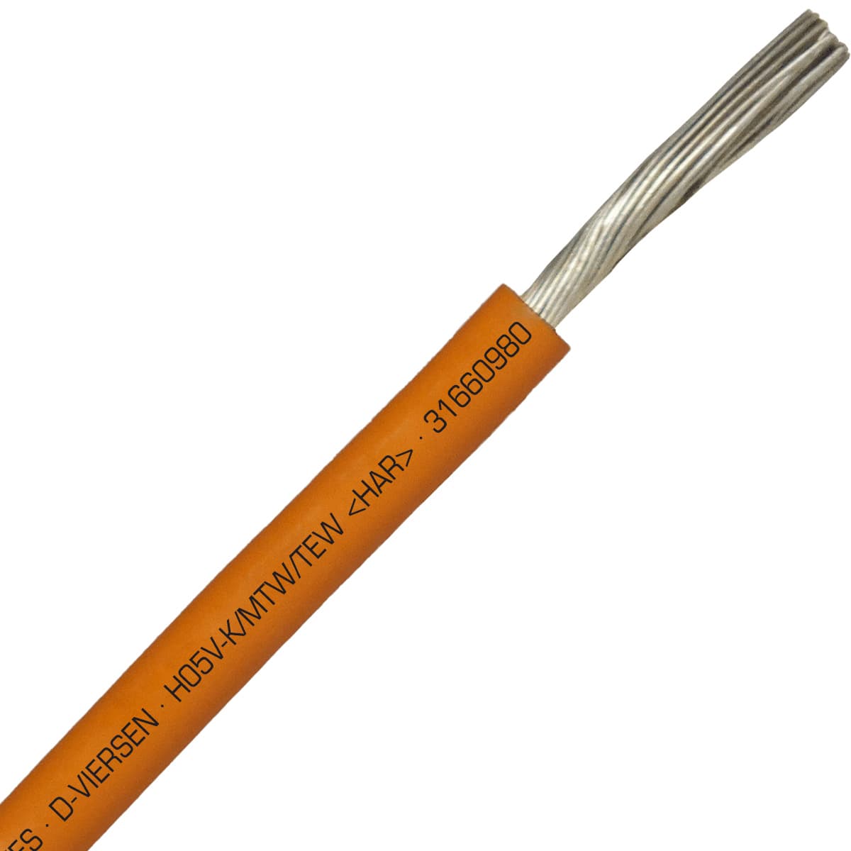SAB 31660980 H05V-K/MTW/TEW- (HAR/UL/CSA/CE) - 18 AWG hook-up wire, Orange SAB 31660980 H05V-K/MTW/TEW- (HAR/UL/CSA/CE) - 18 AWG hook-up wire, Orange