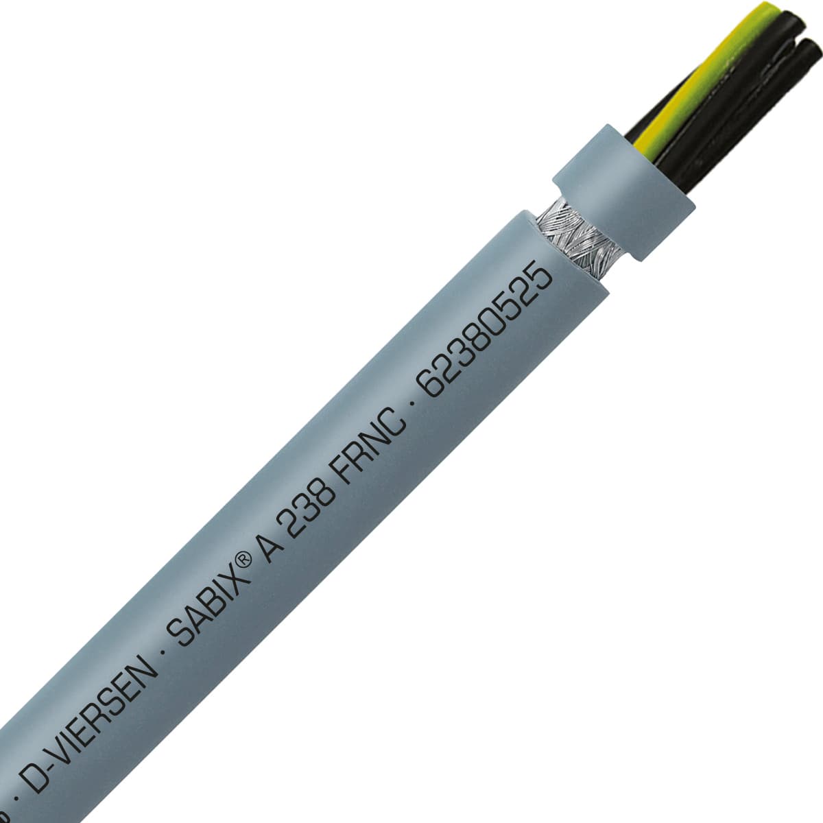 SAB 62380525 SABIX A 238 FRNC - 14 AWG/5c, shielded high temperature flame retardant flexible SABIX control cable, CE, RoHS SAB 62380525 SABIX A 238 FRNC - 14 AWG/5c, shielded high temperature flame retardant flexible SABIX control cable, CE, RoHS