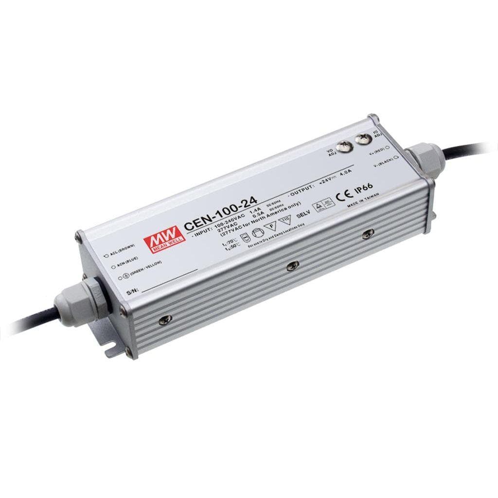 MEAN WELL CEN-100-42 AC-DC Single output LED driver Constant Current (CC); Output 42Vdc at 2.28A; CEN-100-42 is succeeded by XLG-100-24-A. MEAN WELL CEN-100-42 AC-DC Single output LED driver Constant Current (CC); Output 42Vdc at 2.28A; CEN-100-42 is succeeded by XLG-100-24-A.