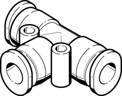 Festo 572294 push-in T-connector QBMT-5/32T-U Size: Mini, Nominal size: 0,118 ", Assembly position: Any, Design structure: Push/pull principle, Operating pressure complete temperature range: -13,8 - 145 Psi Festo 572294 push-in T-connector QBMT-5/32T-U Size: Mini, Nominal size: 0,118 ", Assembly position: Any, Design structure: Push/pull principle, Operating pressure complete temperature range: -13,8 - 145 Psi