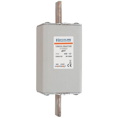 Mersen D1068652 NH fuse-link gBAT, 1500VDC, size 3L, 350A Mersen D1068652 NH fuse-link gBAT, 1500VDC, size 3L, 350A